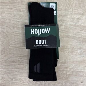 Hollow Boot Socks, Black - XL